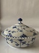 Blue Fluted Full Lace, Round Lid Dish.Decoration No. 1/1128