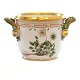 Royal Copenhagen: Flora Danica vinkøler af porcelæn. "Dryas octopetala L. & Erigeron eriocephalus J. Vahl.". #3570. H: 12,2cm. D: 14,5cm eksl. hanke