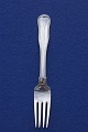 Georg Jensen Dobbeltriflet or Old Danish solid silver flatware, luncheon forks 17cm