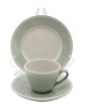Kaffekop og kagetallerken, Lysegrøn Hotelin, Aluminia