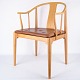 Kinastol - Model FH 4283 - Kirsebær & Cognac Læderhynde - Hans J. Wegner - Fritz Hansen