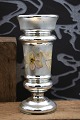 Vase in 19th century Mercury Glass with finely decorated floral motif. H: 22cm...