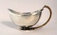 Georg Jensen. Saucenæb / sovseskål med håndtag. Harald Nielsen. Model 761. Længde 17 cm. Højde 7,5 cm.  Produceret 1933 - 1945