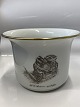 Bing & Grondahl H.C. Andersen flower pot covers with gold trim.