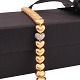 Ole Lynggaard kraftig Heart hjertearmlænke i 14kt guld. Et led prydet med diamanter. Ledstr. 7x8mm. L: 19cm