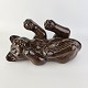Figur stor brunLiggende kat