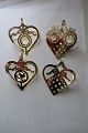 4 hearts as Christmas dekorationsFrom Royal Copenhagen (RC)In the original packingIn a very good condition
