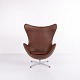 Ægget - Model 3316 - Brunt Læder - Arne Jacobsen - Fritz Hansen