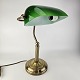 AnetaBordlampeMessing og grøn glas