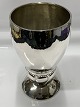 Silver Vase on foot hammered C.M.Cohr.Size 21 x 12 cm