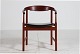 Hans J. WegnerArmstol af mahogni PP208med sort læder