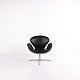 Svane stol – Arne Jacobsen – Sort Elegance læder – Fritz Hansen – 2002