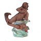 Danish Georg Thylstrup stoneware unique figurine. Signed Georg Thylstrup 1920s. H: 34cm
