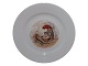 Royal Copenhagen JulKagetallerken med julenisse og kat 17,2 cm.