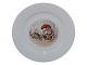 Royal Copenhagen JulKagetallerken med julenisse og kat 17,2 cm.