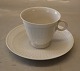11538 Kaffekop 6.3 x 7.5 cm og underkop 13.5 cm Kongelig Dansk Viftestellet, hvid