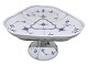 Blue Fluted PlainTriangular cake bowl on  stand