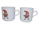 Bing & Grøndahl JulestelStort kaffekrus med nisse med æbleskiver