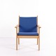 Hans J. Wegner – Lænestol GE 284 – Getama – Eg & blå uld