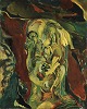 Dansk Kunstgalleri presents: "Portrait painting" Oil painting on canvas, signed on the back of the painting.