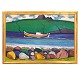 Frimod Joensen maleri Færøerne. Frimod Joensen, 1915-97, olie på masonit. Landskab Færøerne signeret og dateret 1978. Lysmål: 80x119cm. Med ramme: 92x131cm