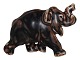 Royal Copenhagen  brun stentøjsfigurElefant