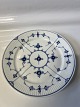 Royal Copenhagen Musselmalet Riflet, helt flad middagstallerken.Dekorations Nr. 1/184.