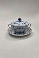 Royal Copenhagen Musselmalet Riflet Bouillon Kop med Underkop No. 2199