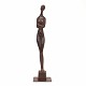 Otto P.-figur. Otto Pedersen, 1905-95, kvindefigur udført i træ. Signeret "Otto P". H: 54cm