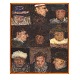 Peter Martensen maleri. Peter Martensen, f. 1953, olie på lærred. Betitlet "9 Klovner". Signeret og dateret 1978. Lysmål: 55x45cm. Med ramme: 57x47cm