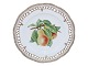 Flora DanicaFrugttallerken med pærer og gennembrudt kant 22,5 cm. #3554