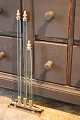 Gammel fransk væghængt håndklæde holder i krom og glasstænger med fin patina...