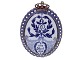 Royal Copenhagen Mindeplatte fra 1898 med guldkantKong Christian IX's 80 års fødselsdag