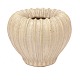 Ripped stoneware vase 3 by Arne Bang. Signed. H: 11cm. D: 14cm