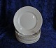 White Half Lace  Danish porcelain, set of 9 cake plates 16cm