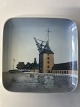 Bing & Grondahl Square Asia The old crane at the islet.Decoration No. 1300-6609