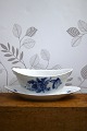 Royal Copenhagen Blue Flower curved oval sauce bowl on solid saucer.10/1651...