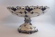 Royal Copenhagen. Blue fluted, full lace. Large fruit bowl on foot. Model 1022. Height 17.5 cm. Diameter 28 cm. (1 quality). Produced before 1923.