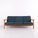 Hans J. Wegner GE-290/3 Tre Personers Sofa i Sæbebehandlet Eg
