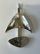 Sterling Silver Abalone PendantLength 6 cm.