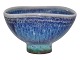 Gustavsberg Studio Sweden art potteryMiniature Berndt Friberg blue bowl with aniara glaze