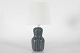 Arne BangArt Deco Lampemed støvet blå glasur