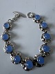 Bracelet with blue stones in sterling silverLength 14.5 cm