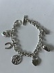 Round Anchor Bracelet with charms in sterling silverLength 18.5 cm
