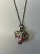 Silver necklace with elephant pendantLength 49 cm.