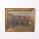Oliemaleri på Lærred med Motiv af København og Bygninger malet af Søren Christian Bjulf (1890-1958)
