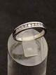 14 karat hvid guld ring med diamanter