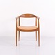 The Chair Model JH503 i Eg med Vegetabilsk Naturlæder Hans J. Wegner Johannes Hansen 1960erne