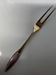 Frigast Sterling Silver/Enamel Cold Cut Fork Gold PlatedLength 9.9 cm.