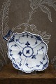 Rare, antique Blue Fluted Half Lace leaf-shaped small dish with handle. 1/550. 1st grade. From 1898-1923...